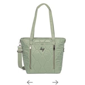 LUG - Rally Tote Bag Sage Green with Autumn Daisy lining